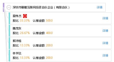 深圳市朝暾互聯網投資合伙企業 有限合伙